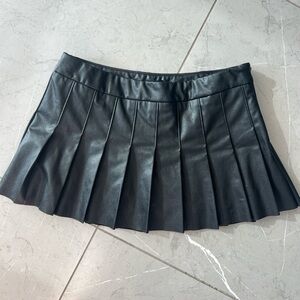 Forever 21 Black Faux Leather Mini Skirt